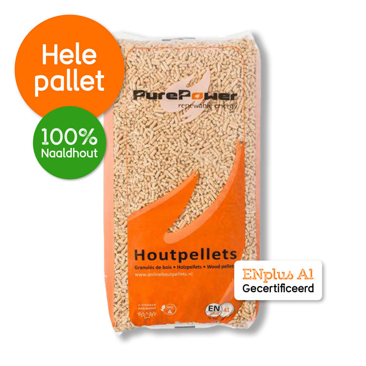Pure Power ENplus A1 6 mm 5-sterren naaldhout (66 x 15 kg)